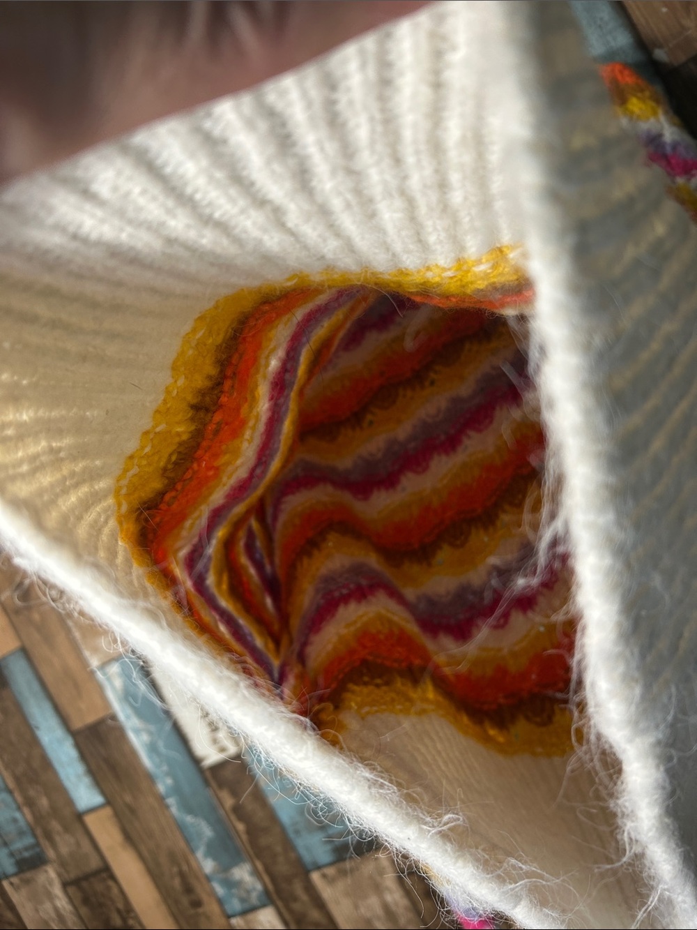 Zara Multicolor crotched Striped Cowl Neck Sweater - Picture 7 of 14